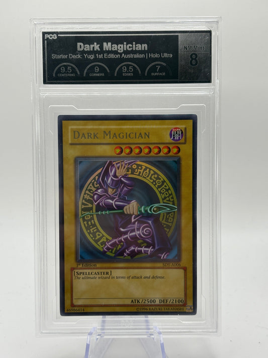 Yu-Gi-Oh! Dark Magician SDY-A006 Starter Deck 1st Edition PCG 8 NM FRENLY BRICKS - Open 7 Days