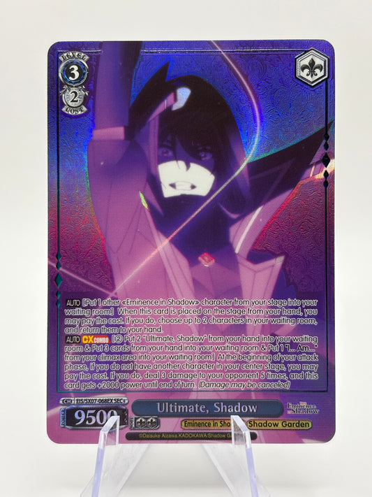 Weiss Schwarz Ultimate, Shadow SEC+ FOIL Eminence In Shadow English Exclusive FRENLY BRICKS - Open 7 Days