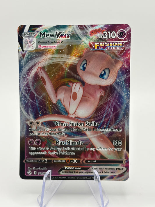 Mew VMAX 114/264 Holo VMAX Rare Fusion Strike Pokemon Near Mint FRENLY BRICKS - Open 7 Days