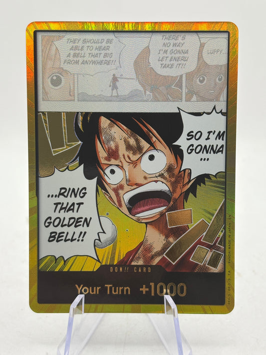 One Piece Luffy Ring That Golden Bell!! Gold Foil Don!! Bandai English Card FRENLY BRICKS - Open 7 Days