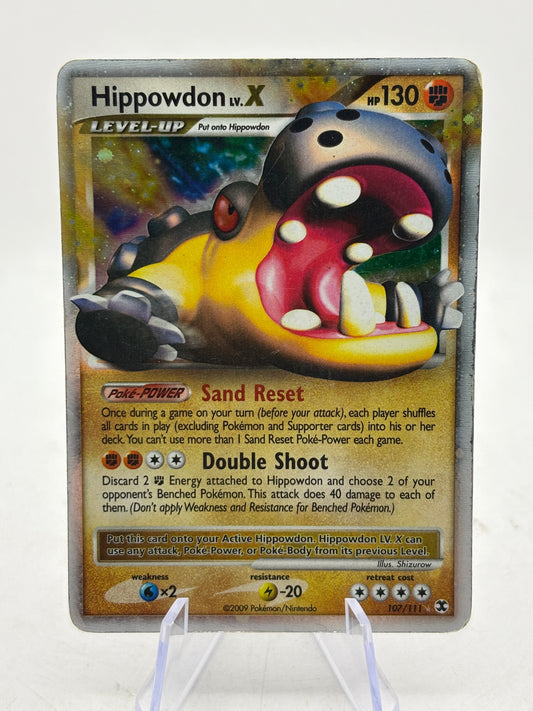 Pokémon Hippowdon LV.X Ultra Rare Holo Rising Rivals 107/111 130 HP Level Up FRENLY BRICKS - Open 7 Days