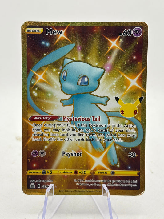 Pokemon TCG Celebrations - Mew 025/025 Full Art HEAVILY PLAYED FRENLY BRICKS - Open 7 Days