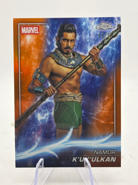 Namor K’uk’ulkan Orange Refractor /25 Topps Chrome Marvel 2025 - Black Panther FRENLY BRICKS - Open 7 Days