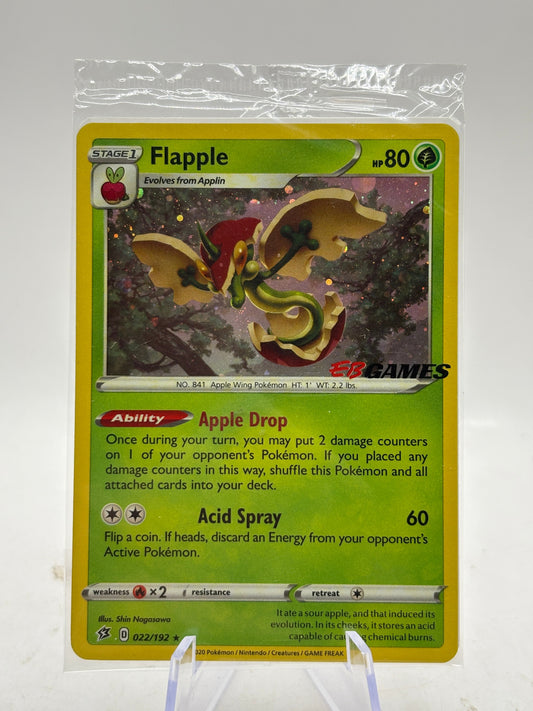 Pokemon TCG - Flapple 022/192 Holo Rare EB Games Stamped Sealed FRENLY BRICKS - Open 7 Days