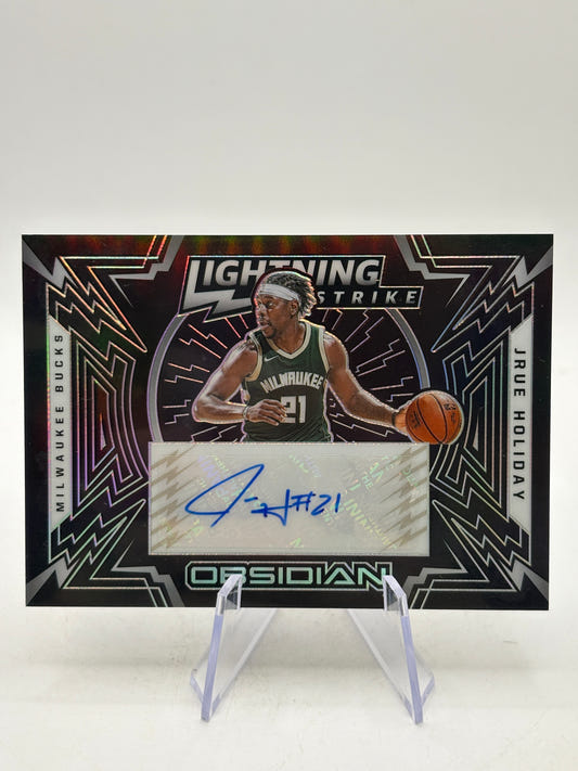 2020-21 Panini Obsidian Basketball LS-JRU Jrue Holiday Auto /99