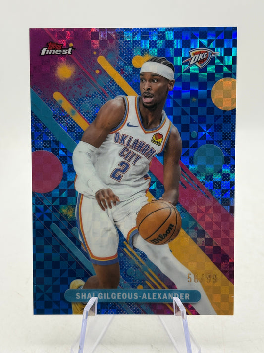 Shai Gilgeous-Alexander 2025-26 Topps Finest Common Purple X-Fractor /99 Thunder FRENLY BRICKS - Open 7 Days