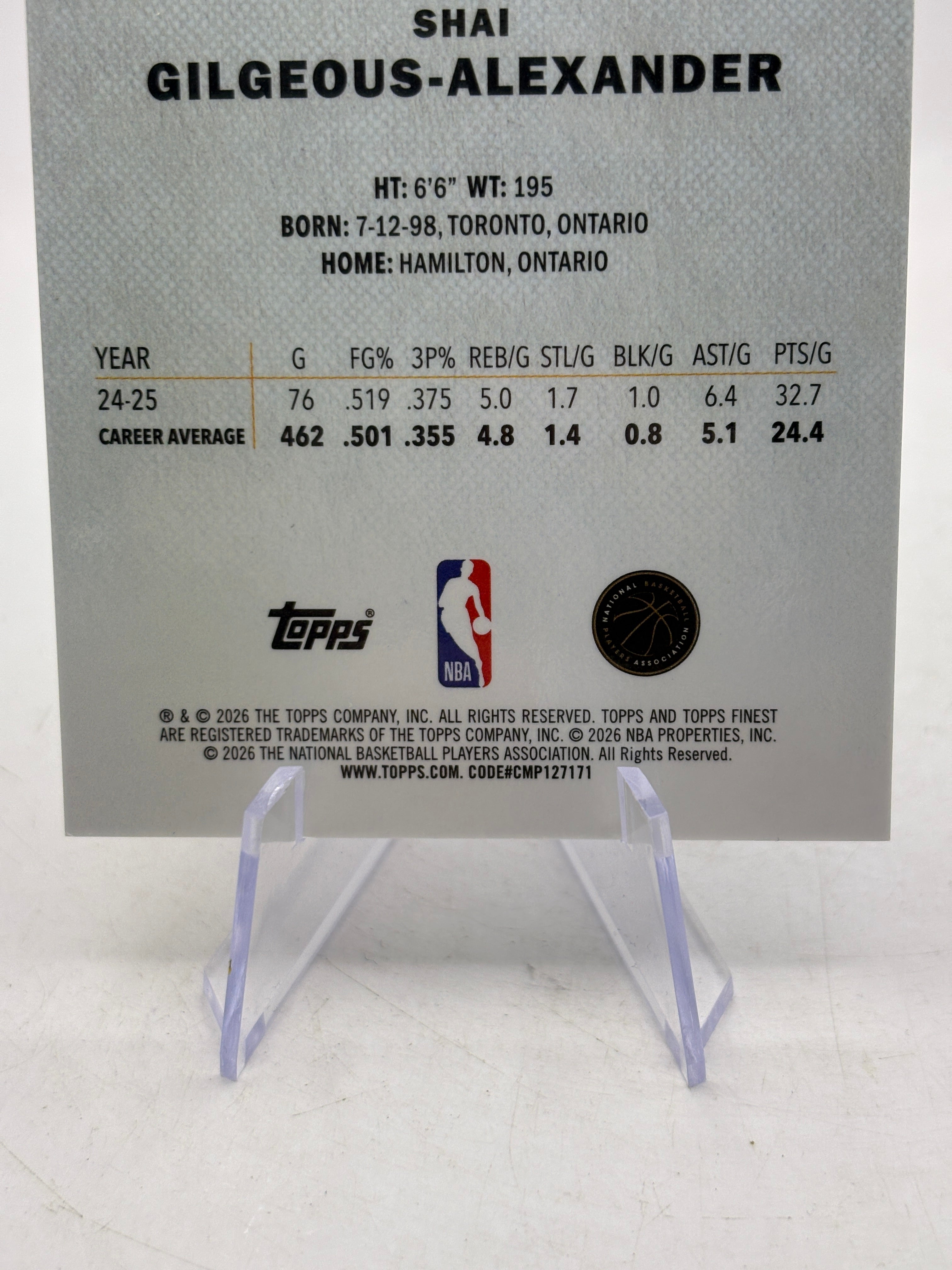 Shai Gilgeous-Alexander 2025-26 Topps Finest Common Purple X-Fractor /99 Thunder FRENLY BRICKS - Open 7 Days