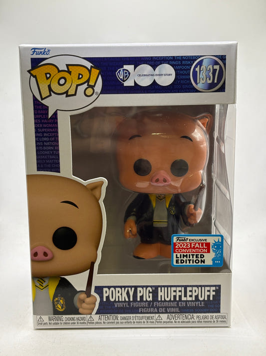 Funko POP! WB 100 #1337 Porky Pig Hufflepuff 2023 Fall Vinyl Figure