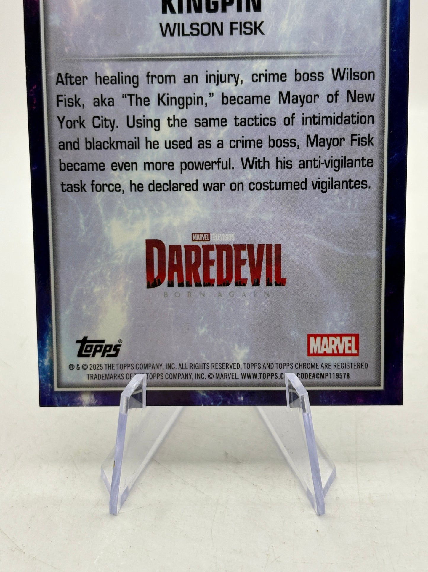 2025 TOPPS CHROME MARVEL STUDIOS KINGPIN WILSON FISK /25 ORANGE WAVE FRENLY BRICKS - Open 7 Days