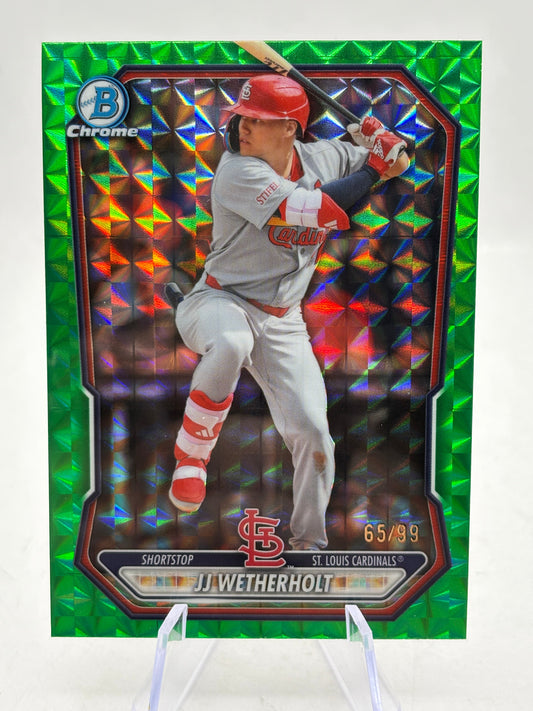 2026 Bowman Chrome JJ Wetherholt Green Geometric /99 #BCP-115 CARDINALS FRENLY BRICKS - Open 7 Days