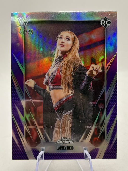 Lainey Reid 2026 Topps Chrome WWE Purple Refractor Parallel /75 Rookie Card NXT FRENLY BRICKS - Open 7 Days