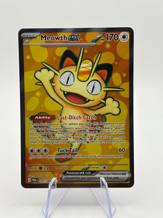 Pokemon TCG Perfect Order - Meowth EX 107/088 Full Art NM FRENLY BRICKS - Open 7 Days