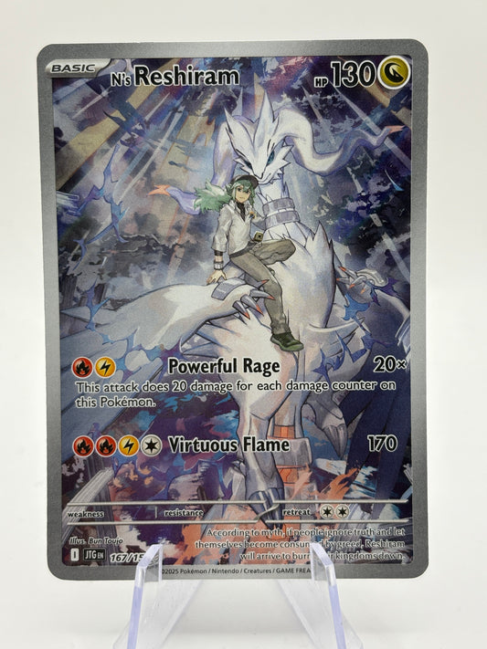 Pokemon TCG Journey Together - N’s Reshiram 167/159 Illustration Rare NM FRENLY BRICKS - Open 7 Days