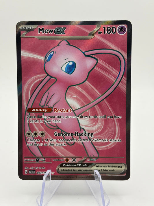 Pokemon TCG MEW 151 - Mew EX 193/165 Full Art NM FRENLY BRICKS - Open 7 Days