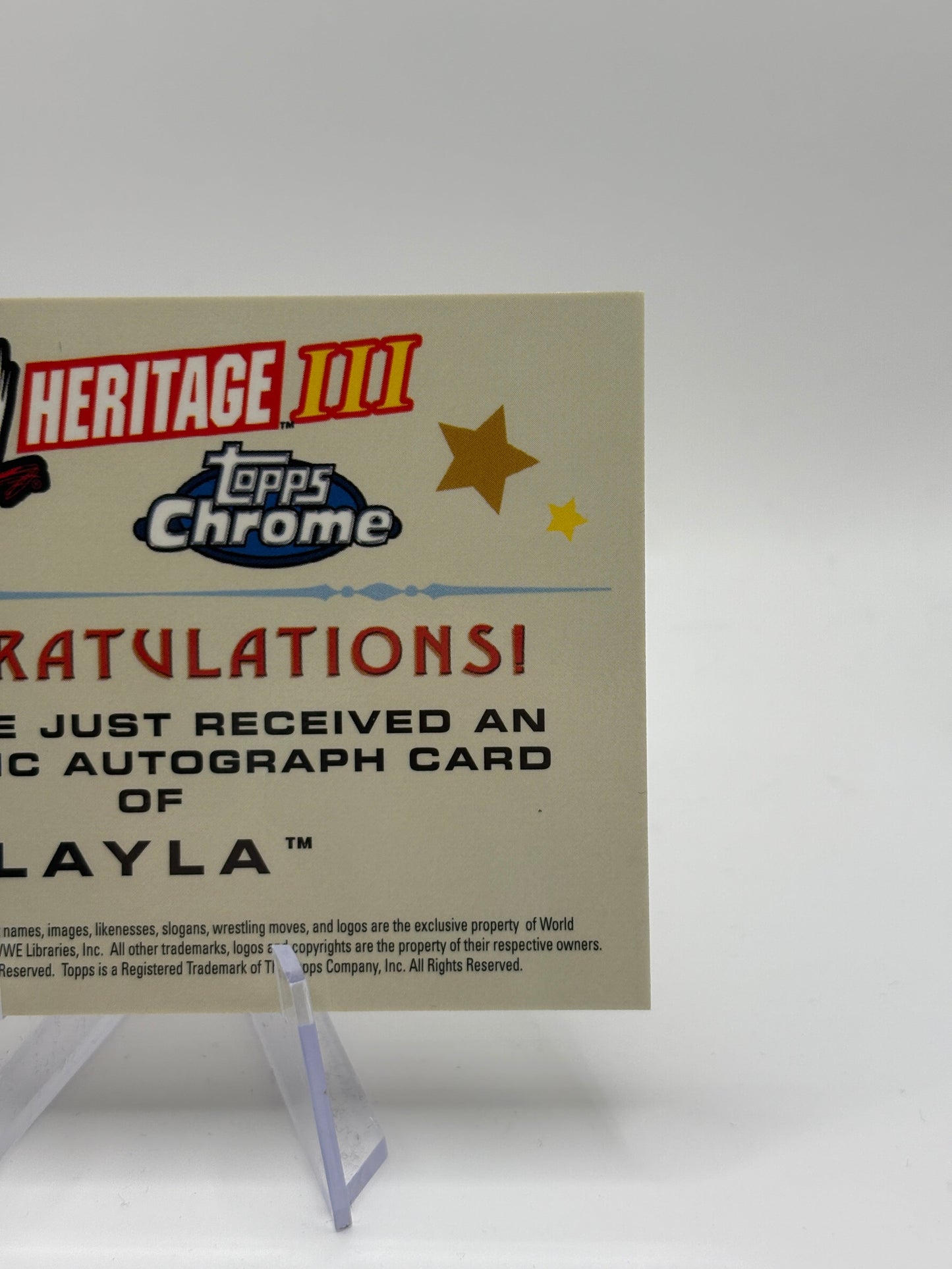 2008 Topps Heritage III Chrome LAYLA WWE Autograph Card Rare FRENLY BRICKS - Open 7 Days