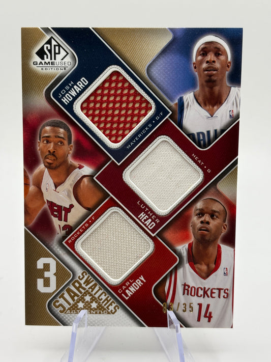 2009-10 SP Game Used Star Swatches Level 3 03/35 Josh Howard Luther Head Landey FRENLY BRICKS - Open 7 Days
