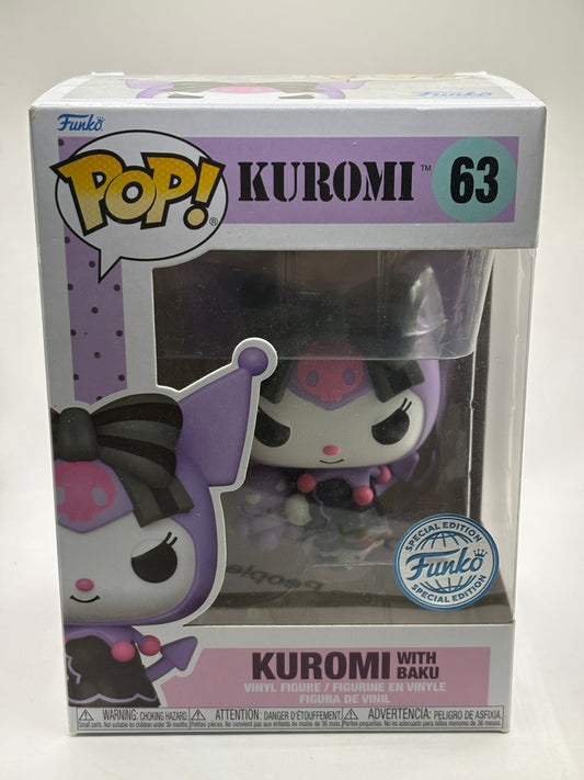 Funko POP! Kuromi #63 Kuromi with Baku Special Edition Vinyl Figure FRENLY BRICKS - Open 7 Days