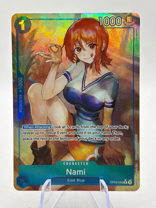 One Piece TCG OP09 - Nami OP09-050 Rare Alt Art NM FRENLY BRICKS - Open 7 Days