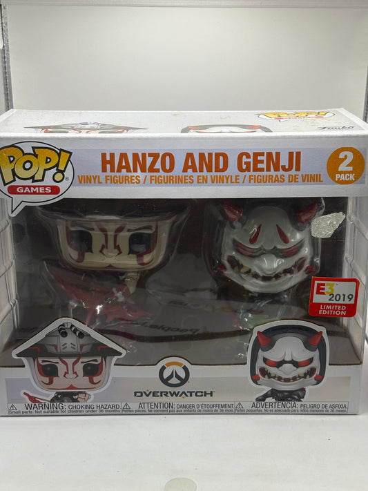 Funko POP! Games Hanzo & Genji 2 Pack 2019 E3 Limited Edition FRENLY BRICKS - Open 7 Days