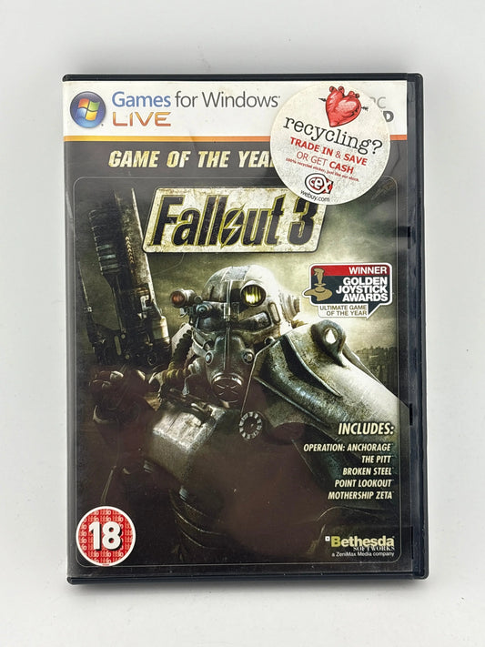 Windows PC Game - Fallout 3 Game of the Year Edition With Manual Video Game FRENLY BRICKS - Open 7 Days
