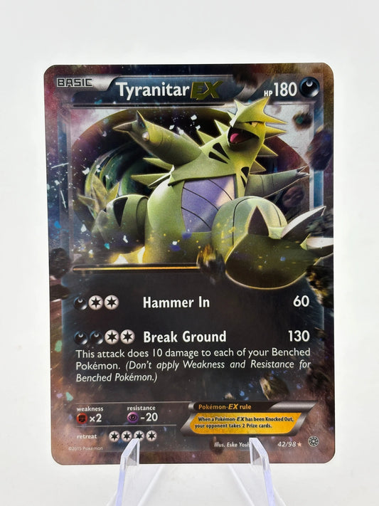 Pokemon TCG XY Ancient Origins - Tyranitar EX 42/98 Holo LP FRENLY BRICKS - Open 7 Days