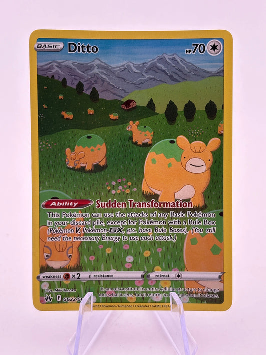 Pokemon TCG Crown Zenith - Ditto GG22/GG70 Full Art Rare LP FRENLY BRICKS - Open 7 Days