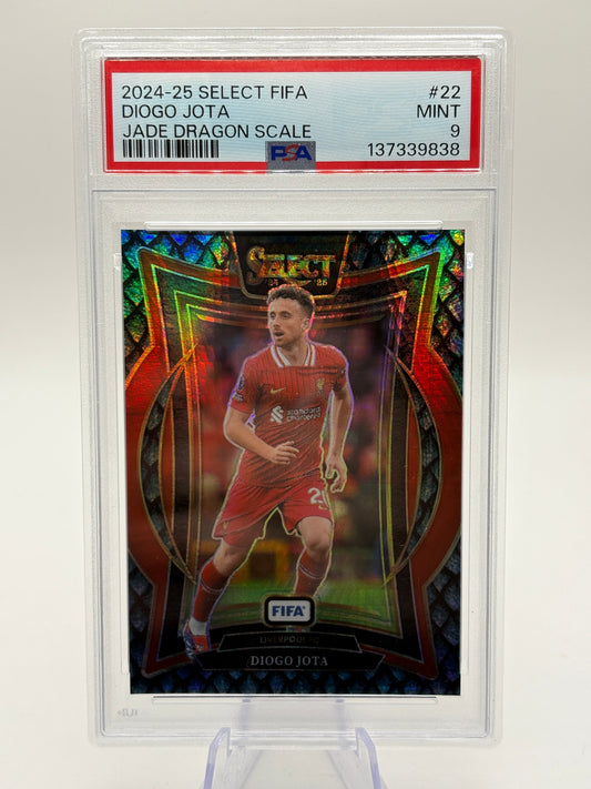 2024-25 Select Fifa #22 Diogo Jota Jade Dragon Scale PSA 9 FRENLY BRICKS - Open 7 Days