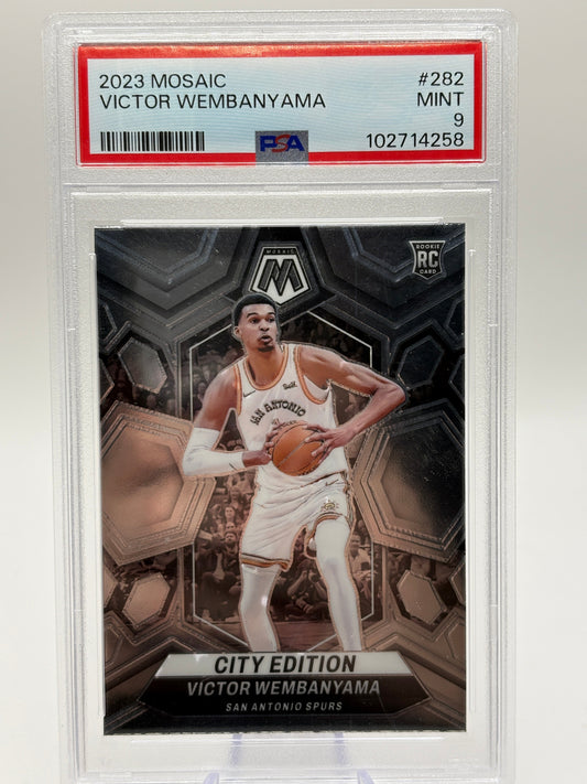 2023-24 Panini Mosaic Victor Wembanyama #282 PSA 9 FRENLY BRICKS - Open 7 Days