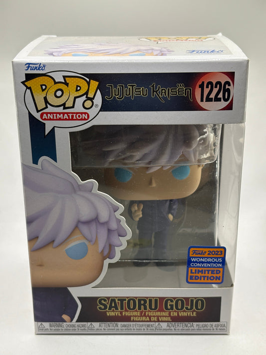 Funko POP! Animation Jujutsu Kaisen #1226 Satoru Gojo 2023 Wondrous Con FRENLY BRICKS - Open 7 Days