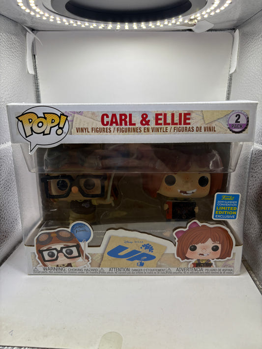 Funko POP! Disney UP 2 Pack Carl and Ellie 2019 Summer Limited Edition Sun DMG
