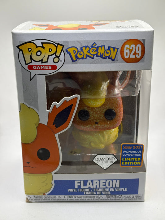 Funko POP! Games Pokemon #629 Flareon Diamond 2021 Wondrous Limited FRENLY BRICKS - Open 7 Days