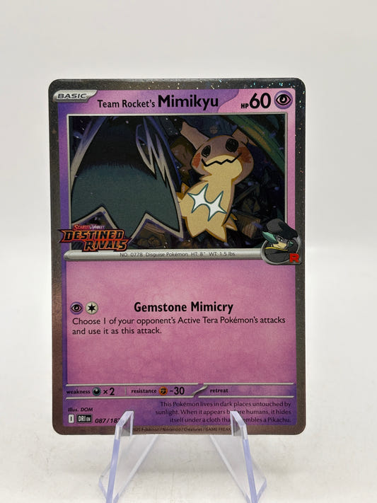 Pokemon TCG Destined Rivals - Team Rocket’s Mimikyu 087/182 Stamped (3) LP