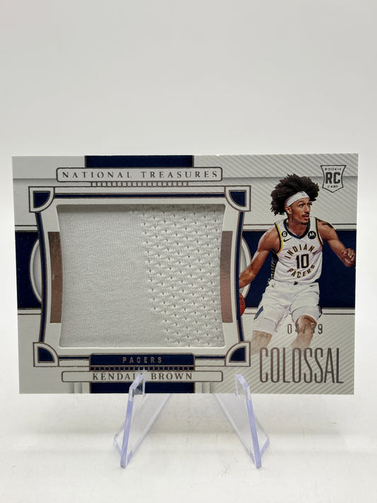 2022-23 Panini National Treasures #CR-PIB Kendall Brown Colossal Patch /99