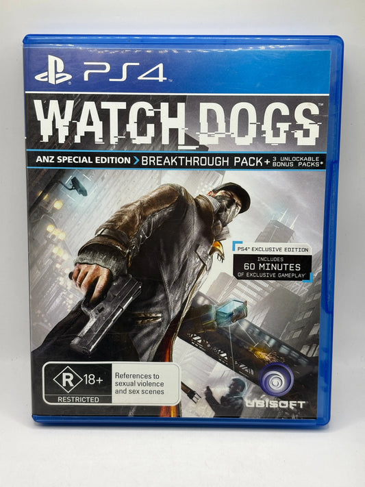 Sony Playstation 4 Watch Dogs Video Game with Manuals FRENLY BRICKS - Open 7 Days