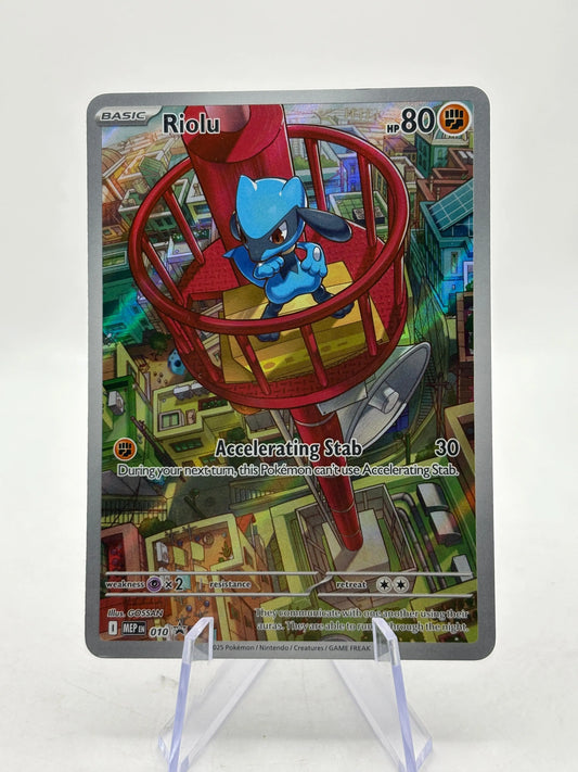 Pokemon TCG Mega Promos - Riolu MEP010 Illustration Rare Promo NM FRENLY BRICKS - Open 7 Days