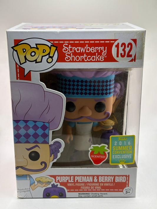 Funko POP! Strawberry Shortcake #132 Purple Pieman & Berry Bird 2016 Con Scented FRENLY BRICKS - Open 7 Days