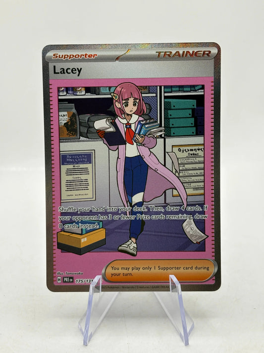 Pokemon TCG Prismatic Evolution - Lacey 175/131 Trainer Special Illustration Rare FRENLY BRICKS - Open 7 Days