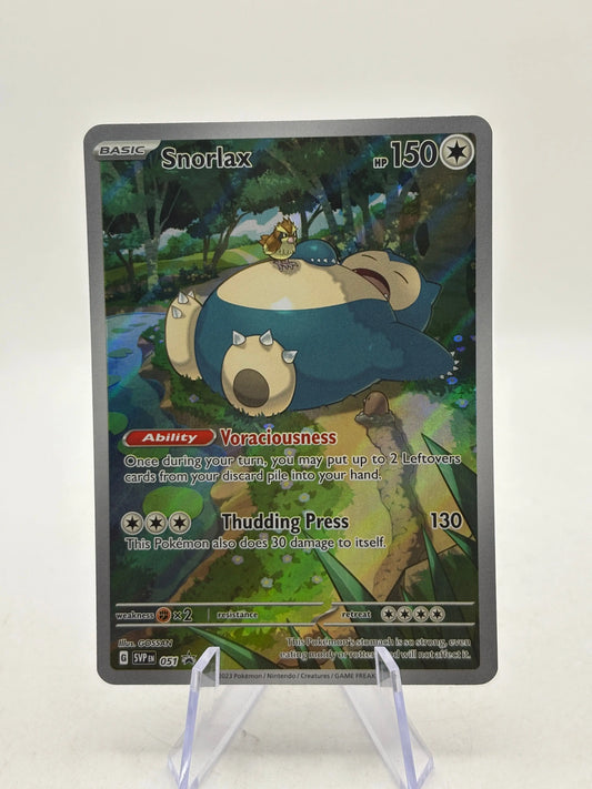 Pokemon TCG SVP Promos - Snorlax SVP051 Black Star Promo LP FRENLY BRICKS - Open 7 Days