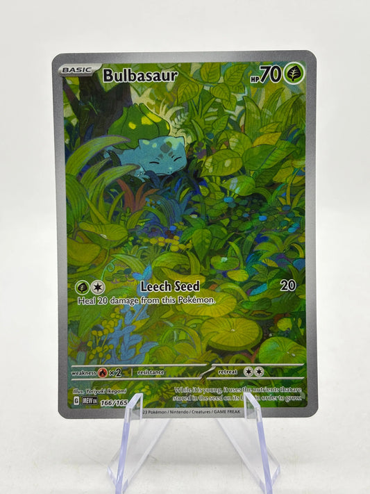 Pokemon TCG 151 MEW - Bulbasaur 166/165 Illustration Rare LP FRENLY BRICKS - Open 7 Days
