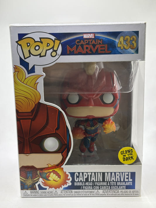 Funko POP! Marvel Captain Marvel #433 Captain Marvel Bobble-Head Glow in the Dark — front