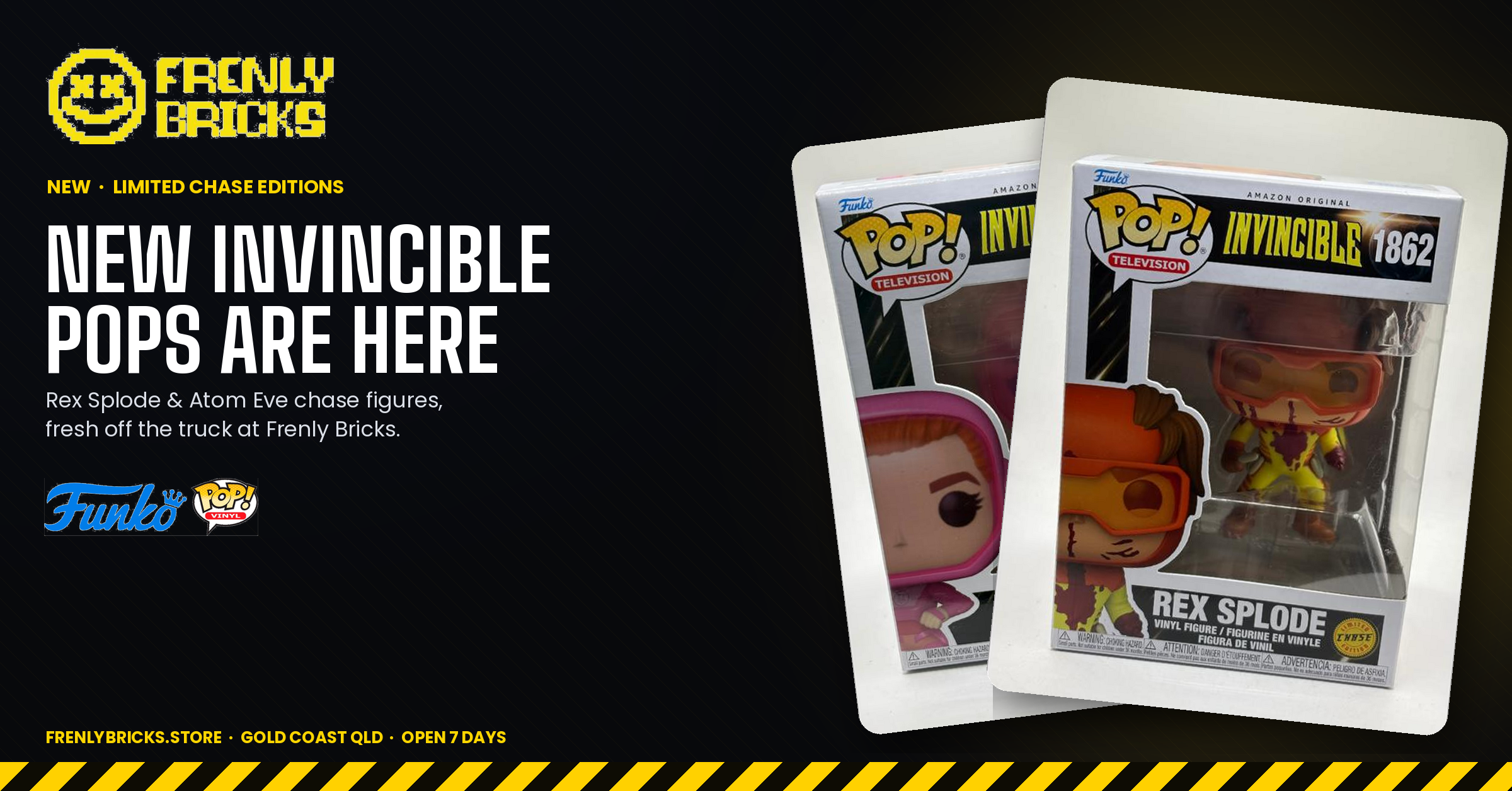 New Funko Pop arrivals available from Frenly Bricks on the Gold Coast.