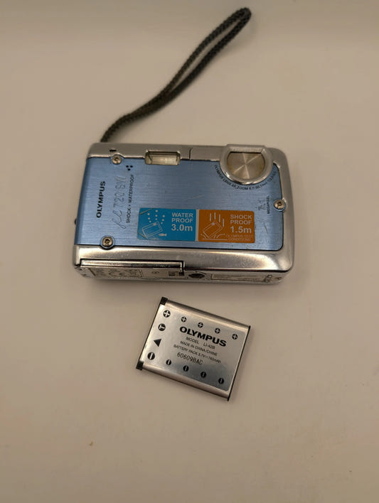 Olympus µ 720 SW 7.1 MP Digital Camera Blue/Silver - Not Working FRENLY BRICKS - Open 7 Days