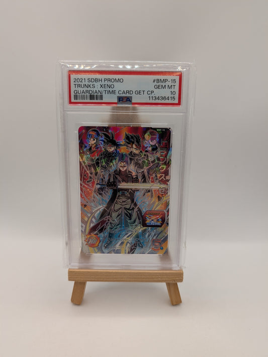 PSA 10 2021 SUPER DRAGON BALL HEROES PROMO BMP-15 TRUNKS XENO GUARDIAN TIME CARD FRENLY BRICKS - Open 7 Days