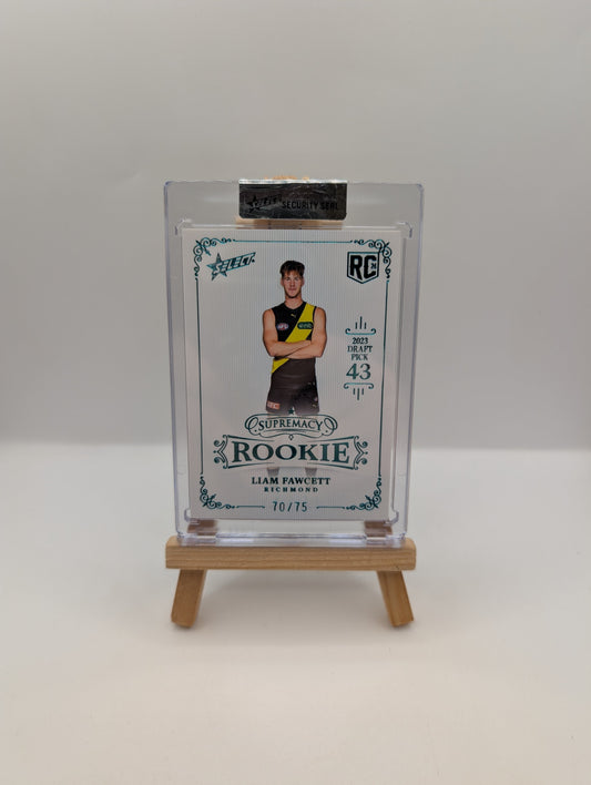 Select Supremacy 2024 Rookie Liam Fawcett /75 AFL FRENLY BRICKS - Open 7 Days