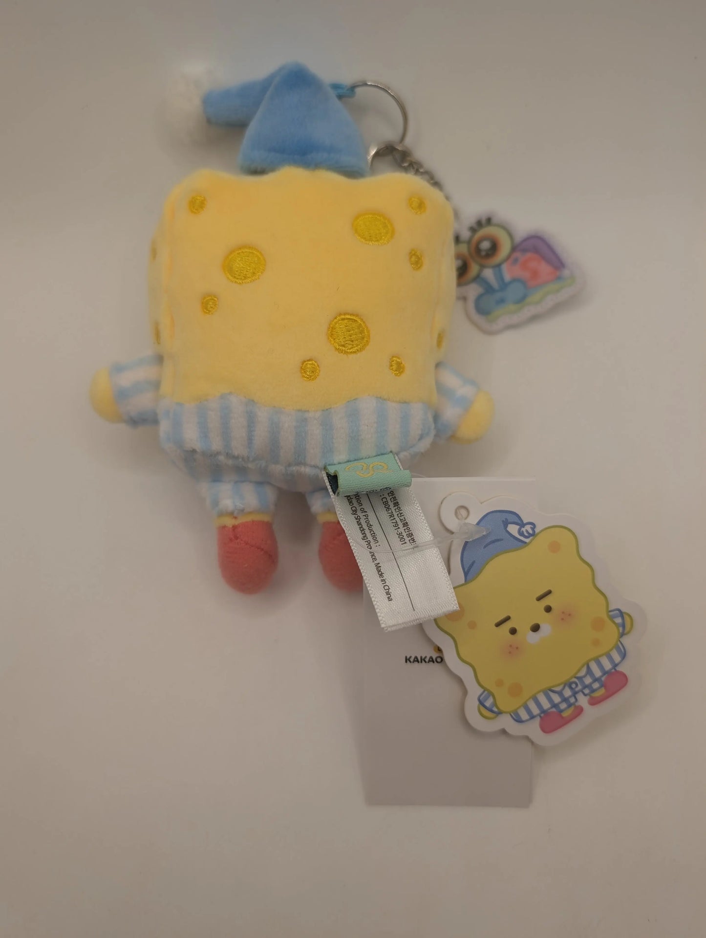 Kakao Friends x SpongeBob Ryan Plush Keychain - Korea Exclusive Collaboration FRENLY BRICKS - Open 7 Days