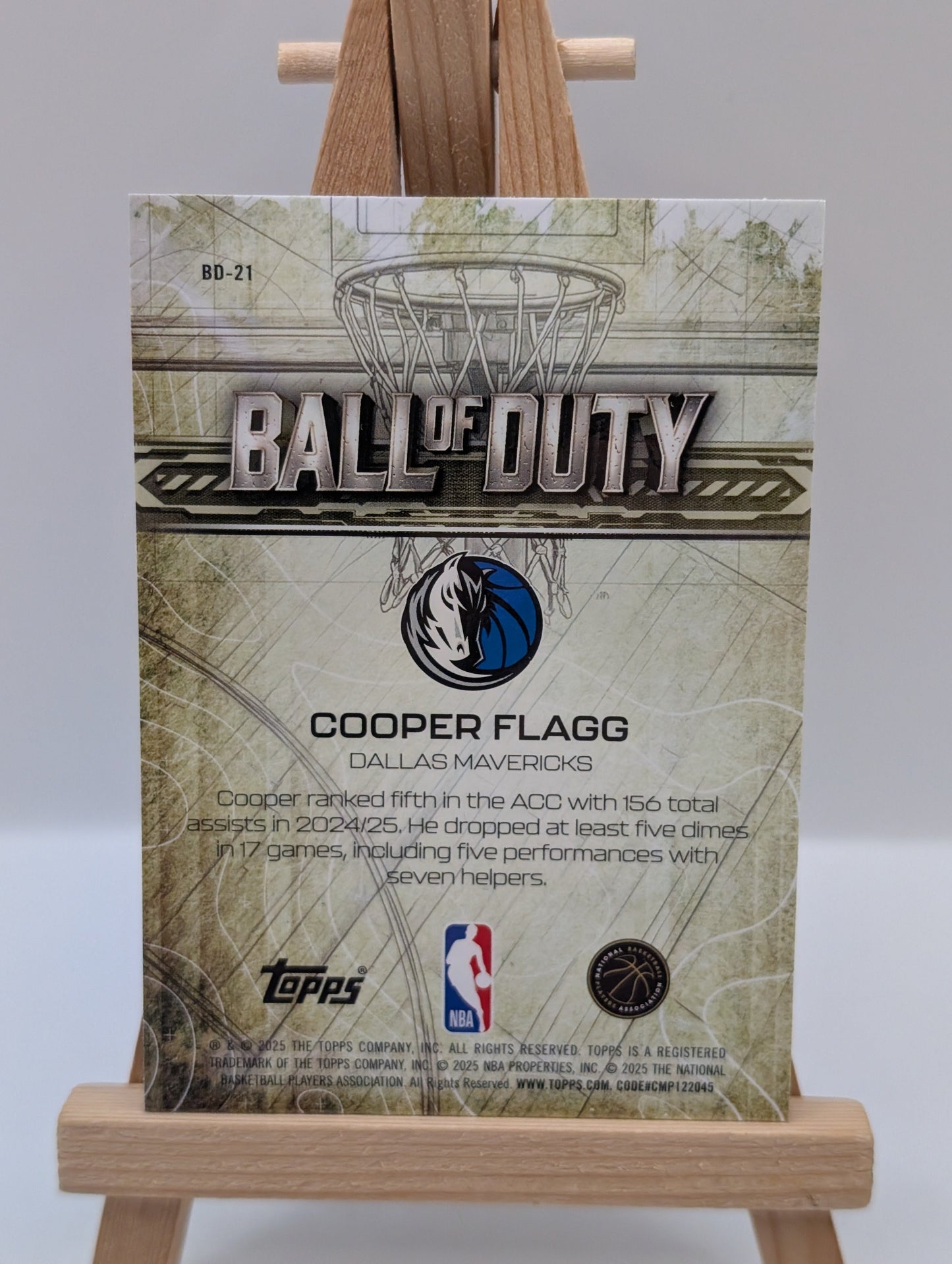 2025-26 Topps Chrome - Ball of Duty Cooper Flagg #BD-21 Aqua Refractor /199 (RC) FRENLY BRICKS - Open 7 Days