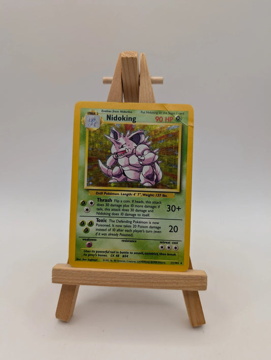 Nidoking 11/102 Holo Rare Base Set Unlimited - Pokemon Card WOTC HP FRENLY BRICKS - Open 7 Days