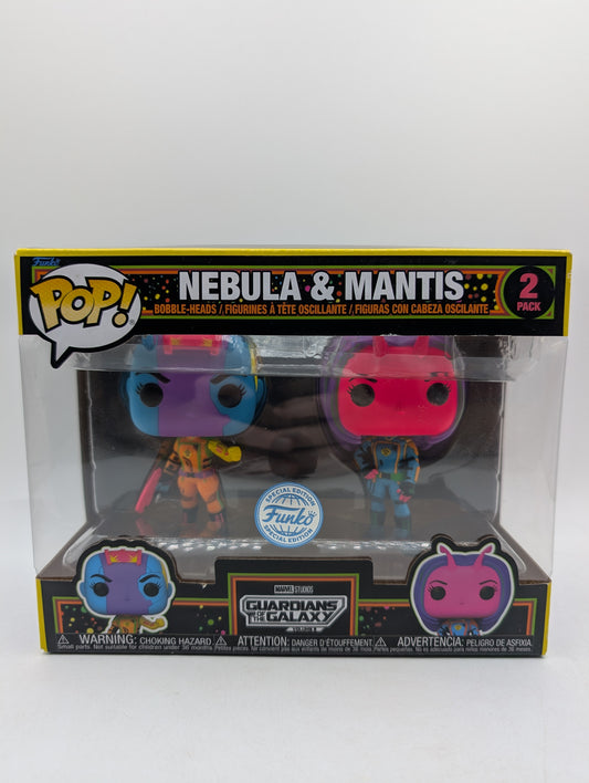 Funko Pop! Marvel Nebula and Mantis Blacklight Glow Exclusive 2-Pack