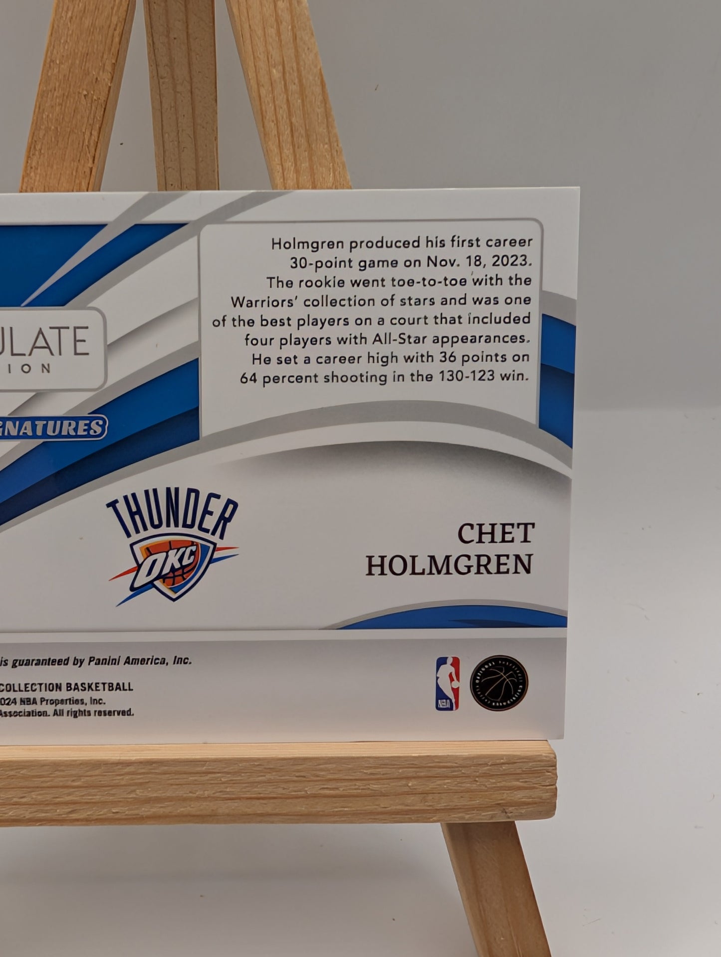 2023-24 Immaculate Collection Statement Signatures Chet Holmgren AUTO /49 FRENLY BRICKS - Open 7 Days