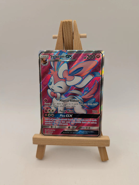 TCG Pokemon English Sylveon GX (Full Art) 140/145 Sm-Guardians Rising Holo FRENLY BRICKS - Open 7 Days